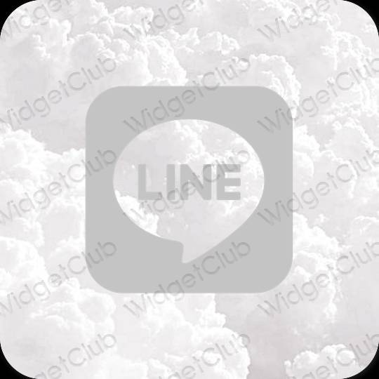 Estetik kelabu LINE ikon aplikasi