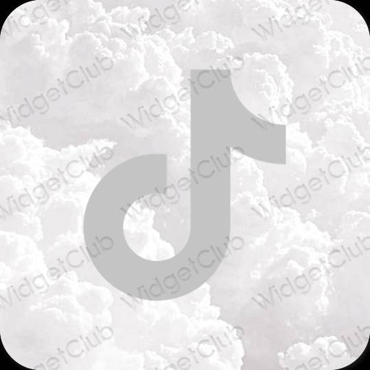 Естетичен сиво TikTok икони на приложения