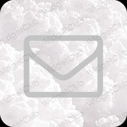 Estético gris Mail iconos de aplicaciones