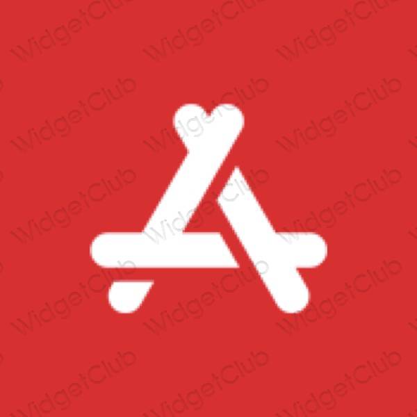 Esthétique rouge AppStore icônes d'application
