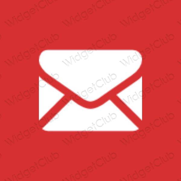 جمالي أحمر Mail أيقونات التطبيق