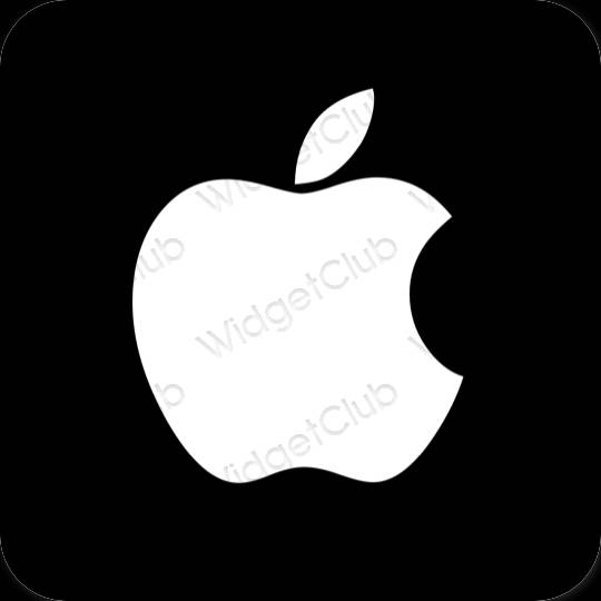 Estetico Nero Apple Store icone dell'app