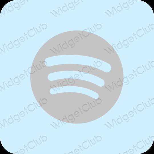 審美的 淡藍色 Spotify 應用程序圖標