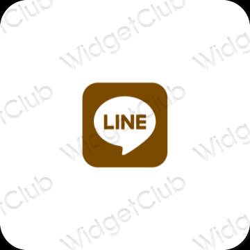 Icônes d'application LINE esthétiques