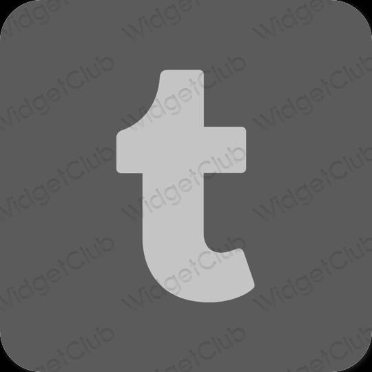 Estético gris Tumblr iconos de aplicaciones