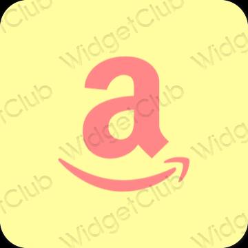 Æstetisk gul Amazon app ikoner