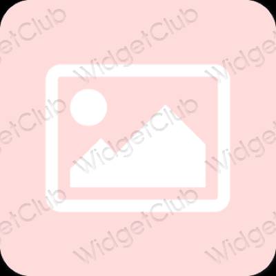 Αισθητικός ροζ Photos εικονίδια εφαρμογών