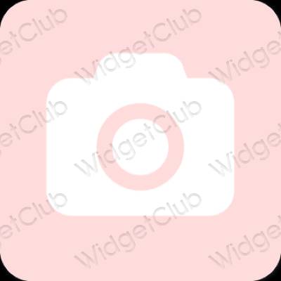 Estetic roz Camera pictogramele aplicației