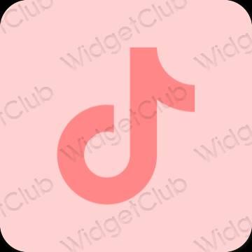 Estetyka różowy TikTok ikony aplikacji