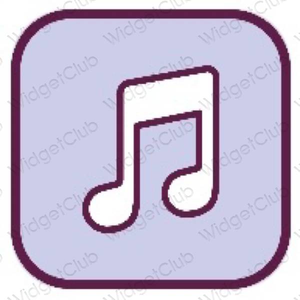 Estetic Violet Music pictogramele aplicației