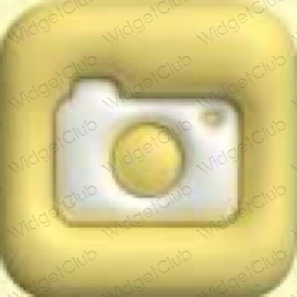 Aesthetic yellow Camera app icons
