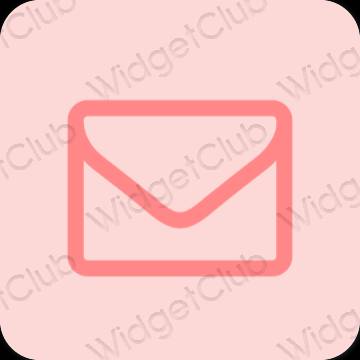 Естетичний пастельний рожевий Mail значки програм