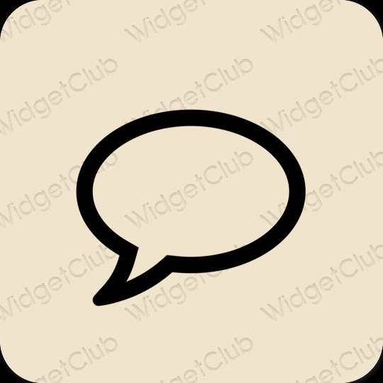 Estetski bež Messages ikone aplikacija