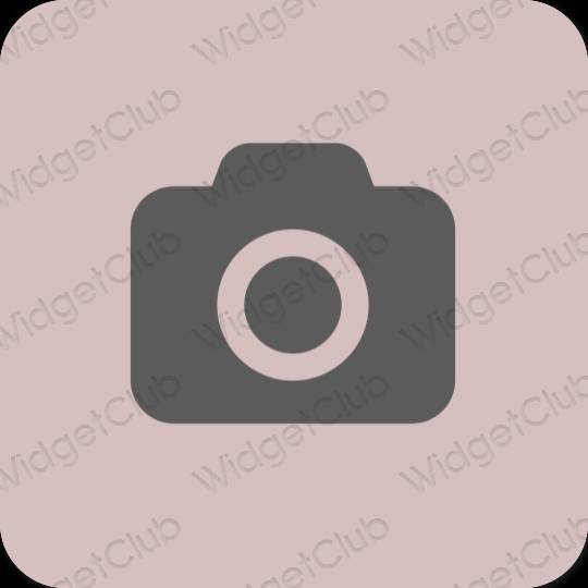 Естетичен пастелно розово Camera икони на приложения