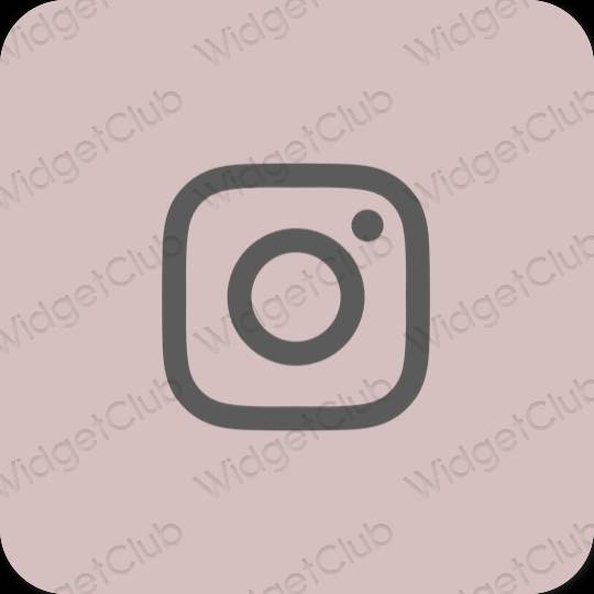 جمالي الوردي الباستيل Instagram أيقونات التطبيق