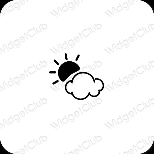 Ästhetische Weather App-Symbole