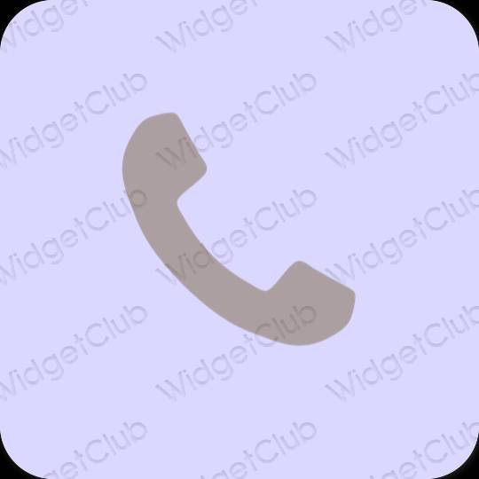 Esthétique mauve Phone icônes d'application