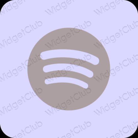 אֶסתֵטִי כחול פסטל Spotify סמלי אפליקציה