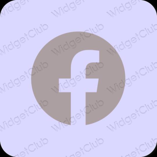 審美的 紫色的 Facebook 應用程序圖標