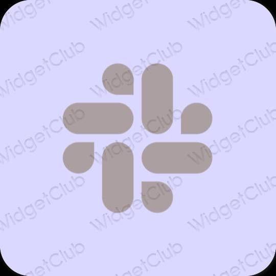 Estetis ungu Slack ikon aplikasi