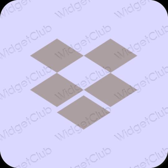 Estetisk lila Dropbox app ikoner