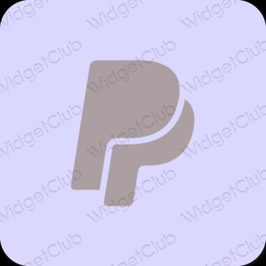 Estetinis violetinė Paypal programėlių piktogramos