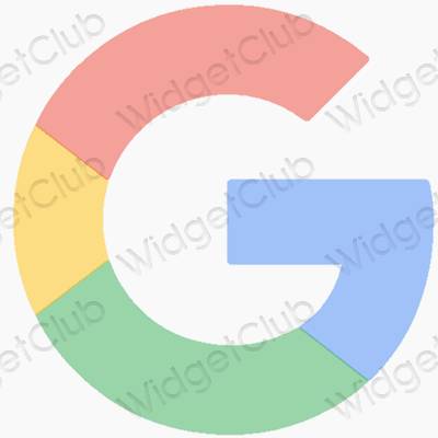 Estético gris Google iconos de aplicaciones