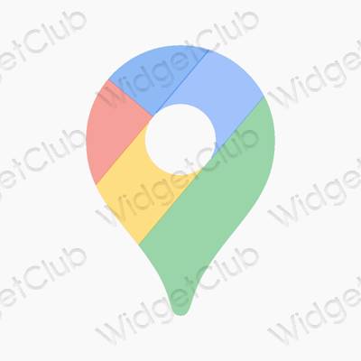 Esztétika szürke Google alkalmazás ikonok