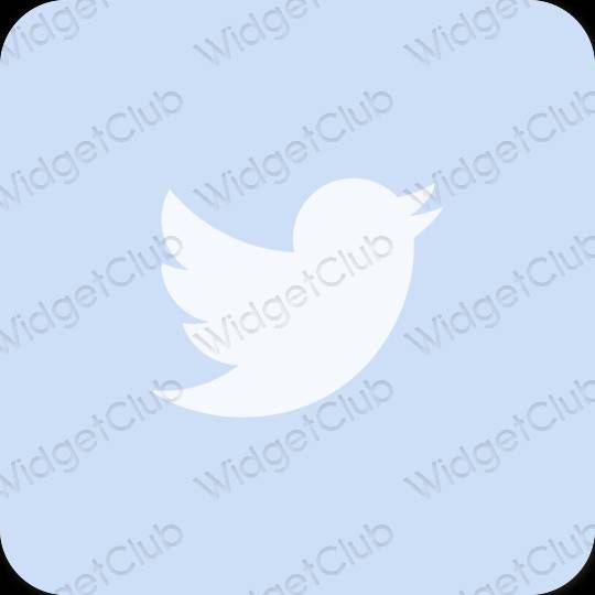 Естетичен лилаво Twitter икони на приложения