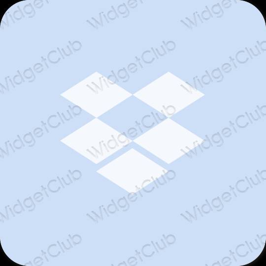 Estético azul pastel Dropbox iconos de aplicaciones