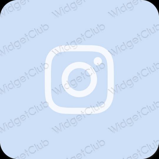 Esthétique bleu pastel Instagram icônes d'application