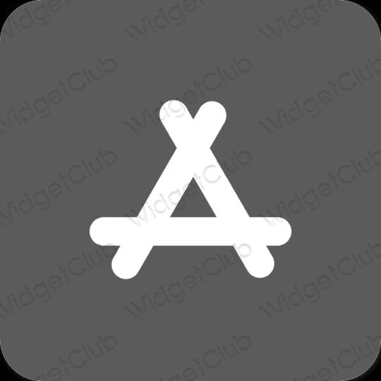 Estetik kelabu AppStore ikon aplikasi
