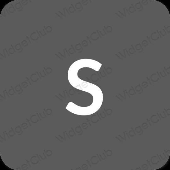 Estetisk grå SHEIN app ikoner