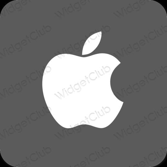 Estético cinzento Apple Store ícones de aplicativos