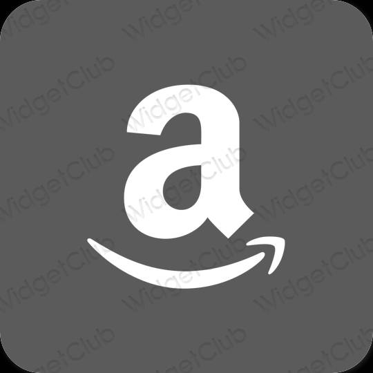 Estetyka szary Amazon ikony aplikacji