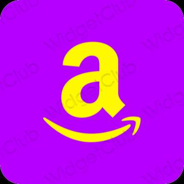 Esteetiline neoon roosa Amazon rakenduste ikoonid