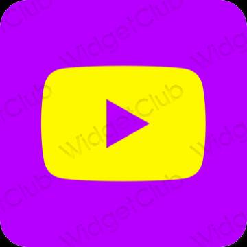 審美的 紫色的 Youtube 應用程序圖標