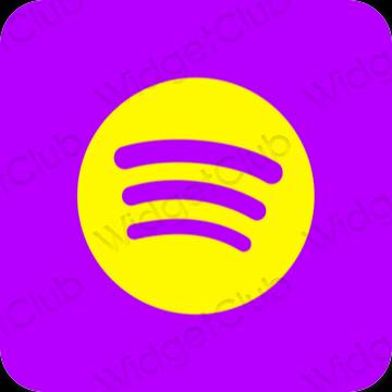 Esztétika neon rózsaszín Spotify alkalmazás ikonok