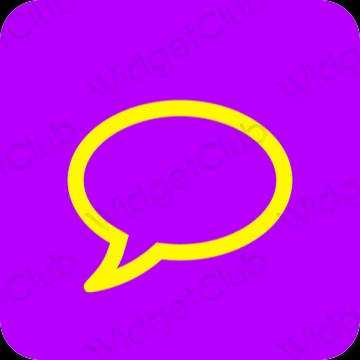 эстетический пурпурный Messages значки приложений