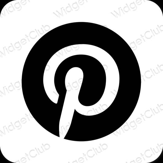 Esthetische Pinterest app-pictogrammen