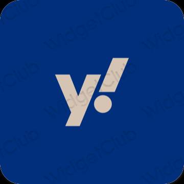 Estetis biru Yahoo! ikon aplikasi