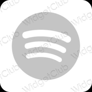 Ästhetisch grau Spotify App-Symbole