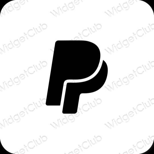 Pictograme pentru aplicații Paypal estetice
