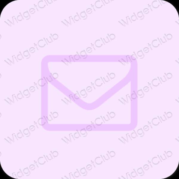 Esteettinen violetti Mail sovelluskuvakkeet