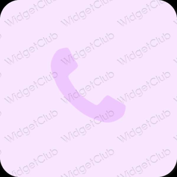 Esteetiline lilla Phone rakenduste ikoonid