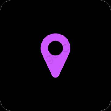 אֶסתֵטִי שָׁחוֹר Map סמלי אפליקציה