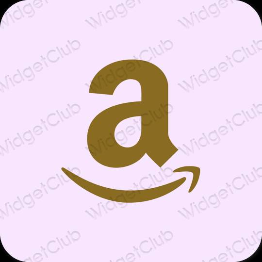 Esteetiline lilla Amazon rakenduste ikoonid