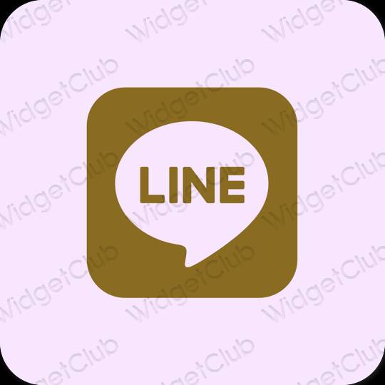 Estetisk lila LINE app ikoner