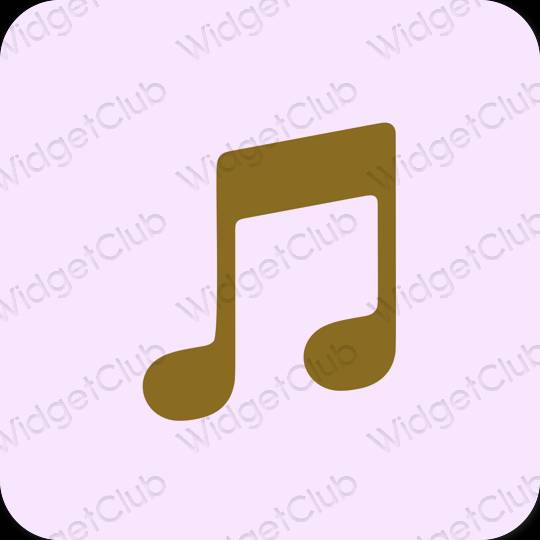 Thẩm mỹ màu tím Apple Music biểu tượng ứng dụng
