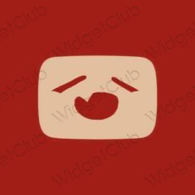 Icônes d'application Youtube esthétiques